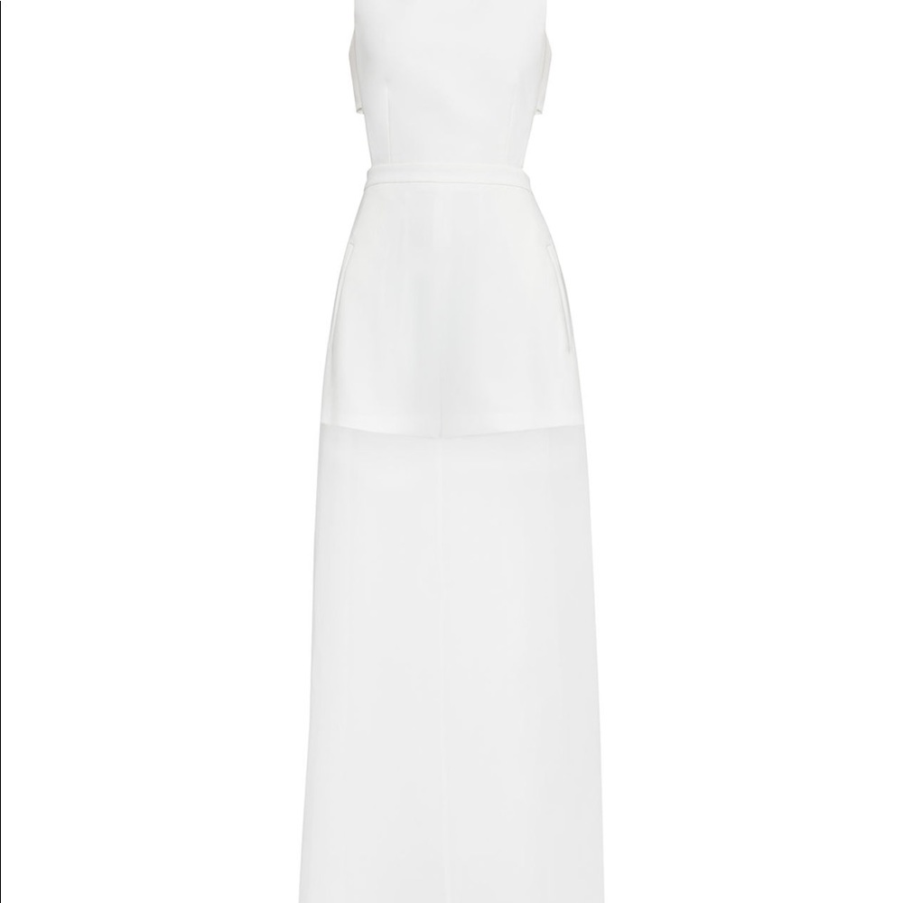 BcbgMaxazria white sheer shorts dress Sz 10 - Picture 4 of 8